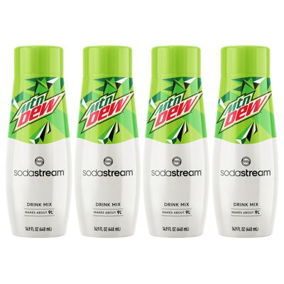SodaStream Mountain Dew  Soda Drink Mix, 14.9 Fl oz. (4 Pack)