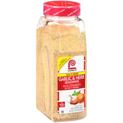 Lawry&#39;s Garlic &amp; Herb Seasoning, 20 oz - One 20 Ounce Container of Garlic and Herb Seasoning Blend of Garlic, Rosemary, Basil, and Citrus Perfect for Seafood, Beef, and Poultry