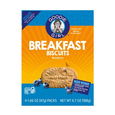 Goodie Girl, Blueberry Breakfast Biscuits | Snack Packs | Gluten Free, Peanut Free, Egg and Dairy Free (Includes 1 Box)
