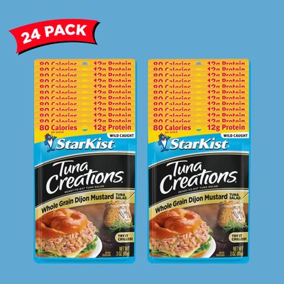 StarKist Tuna Creations, Whole Grain Dijon Mustard Tuna Salad, 3.0 oz Pouch, Pack of 24