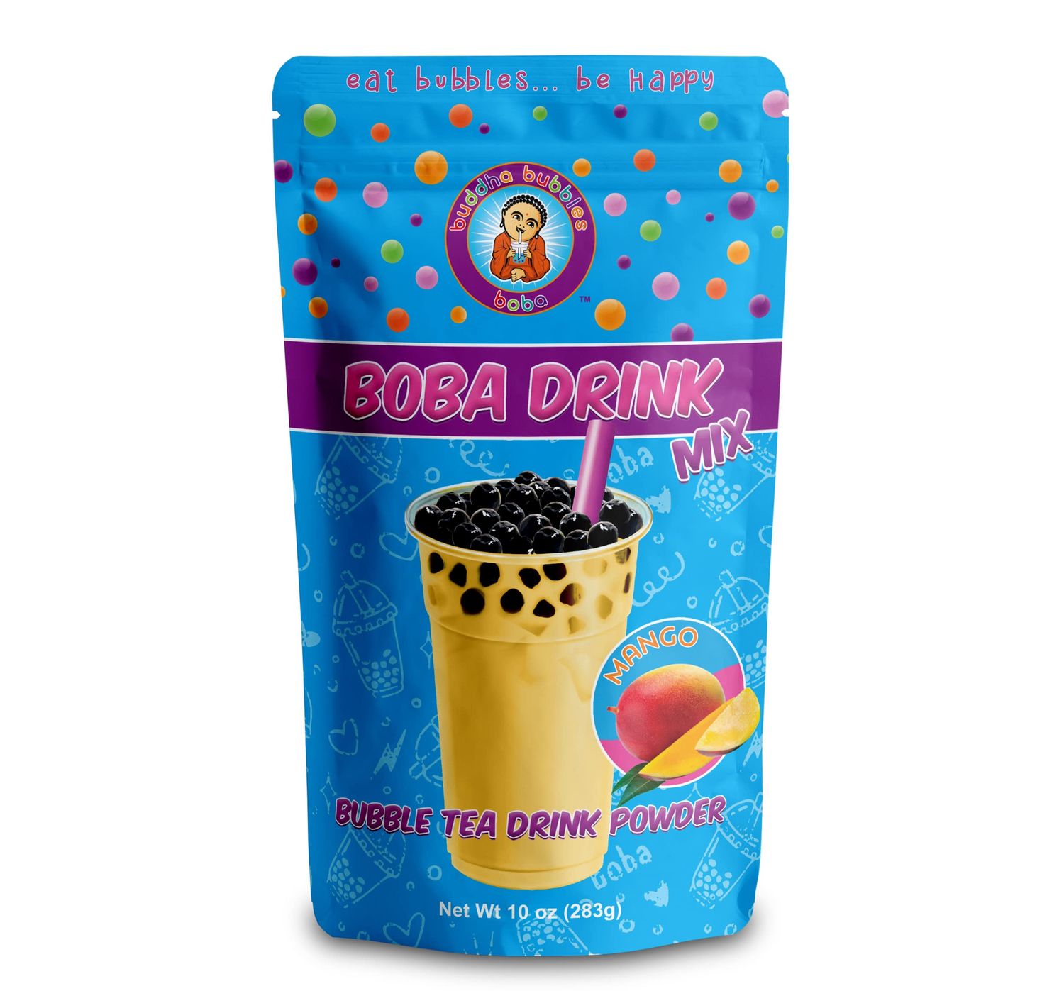 MANGO Boba/Bubble Tea Drink Mix Powder By Buddha Bubbles Boba 10 Ounces (283 Grams)