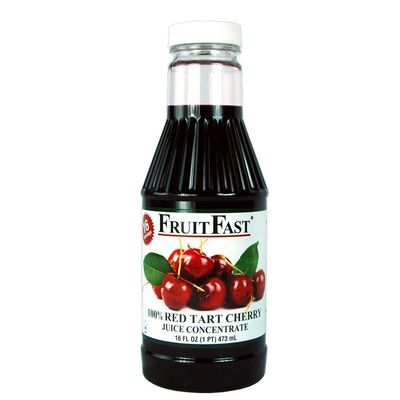 Red Tart Cherry Juice Concentrate by FruitFast - (16 FL OZ) Unsweetened, 68 Brix Pure Concentrated Cherry Juice - 100% Dark Cherry Extract - No Additives or Fillers!