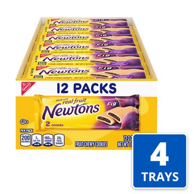 Fig Newtons Soft &amp; Fruit Chewy Fig Cookies, (Fig Bars), 48 Snack Packs (2 Cookies Per Pack, 4 Boxes)