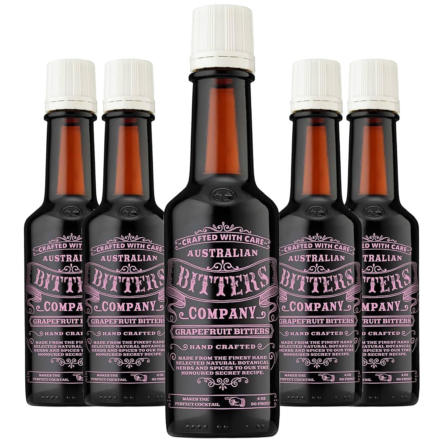 Australian Company Grapefruit Bitters: Elevate Your Cocktails with 4oz Bottles Perfect for Classic Mixed Drinks | 5 PACK