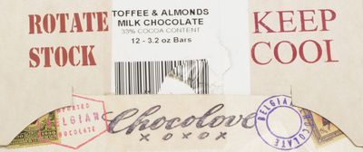 Chocolove Milk Chocolate, Toffee/Almond, 3.2 Ounce (Pack of 12)