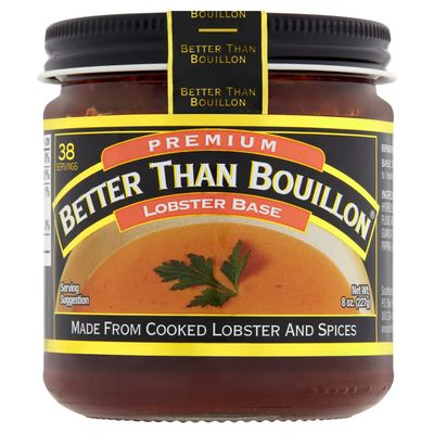 Better Than Bouillon Premium Lobster Base, Made from Select Cooked Lobster &amp; Spices, Makes 9.5 Quarts of Broth 38 Servings , 8 Ounce (Pack of 1)