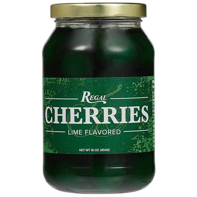 Regal 16 oz. Green Maraschino Cherries with Stems