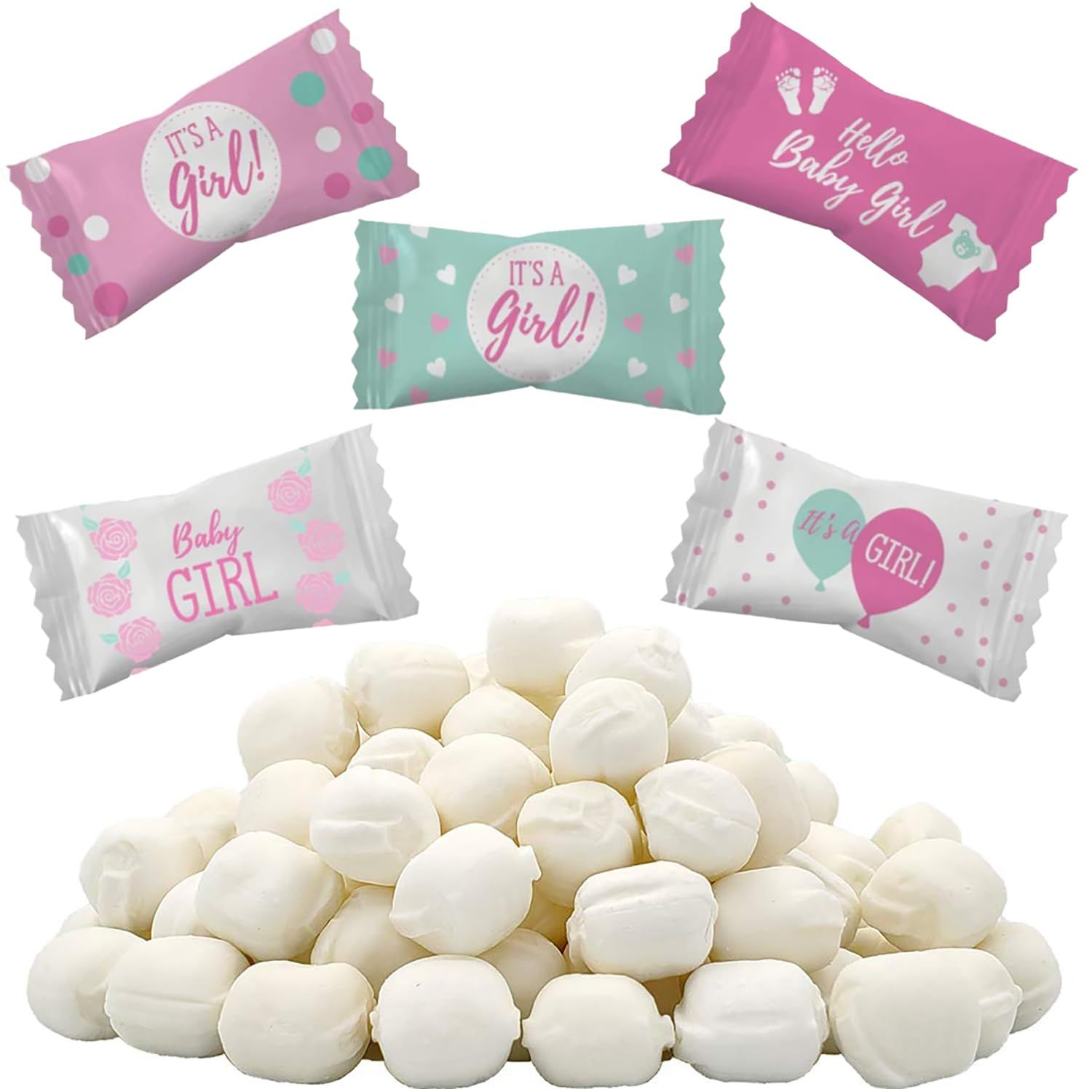 The Dreidel Company It&#39;s A Girl Buttermints, After Dinner Mints, Fat-Free, Individually Wrapped (55 Pieces)