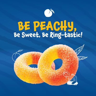 Funtasty Peach Rings Gummy Candy, 11-Ounce Bag