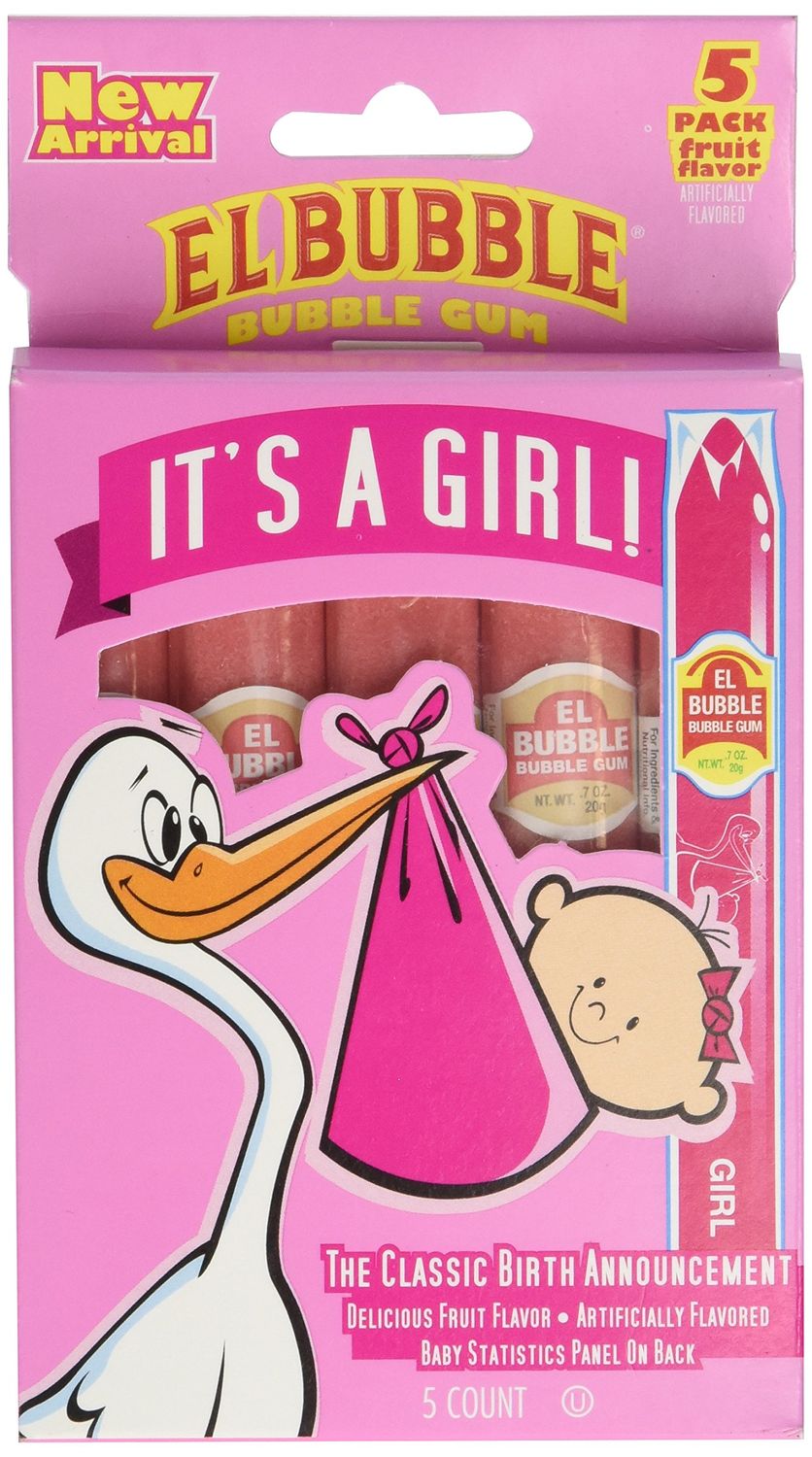 It&#39;s A Girl Bubble Gum Cigar Classic Birth Announcments 5 Pack