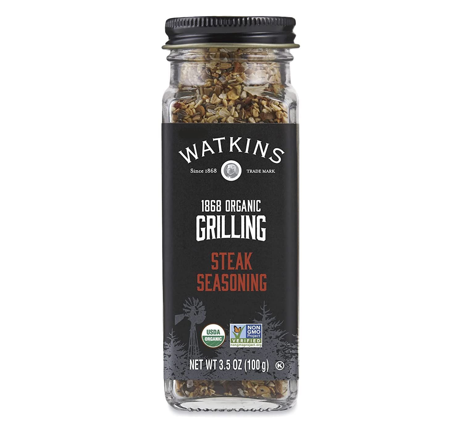 Watkins 1868 Organic Grilling Steak Seasoning, 3.5oz (Pack of 1)