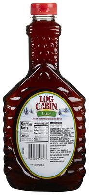 Log Cabin Lite Syrup , 24 Fl Oz (Pack of 2)