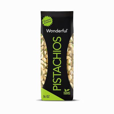 Wonderful Pistachios In Shell, Roasted &amp; Salted Nuts, 16 Ounce Bag, Protein Snacks, Gluten Free, Healthy Snack
