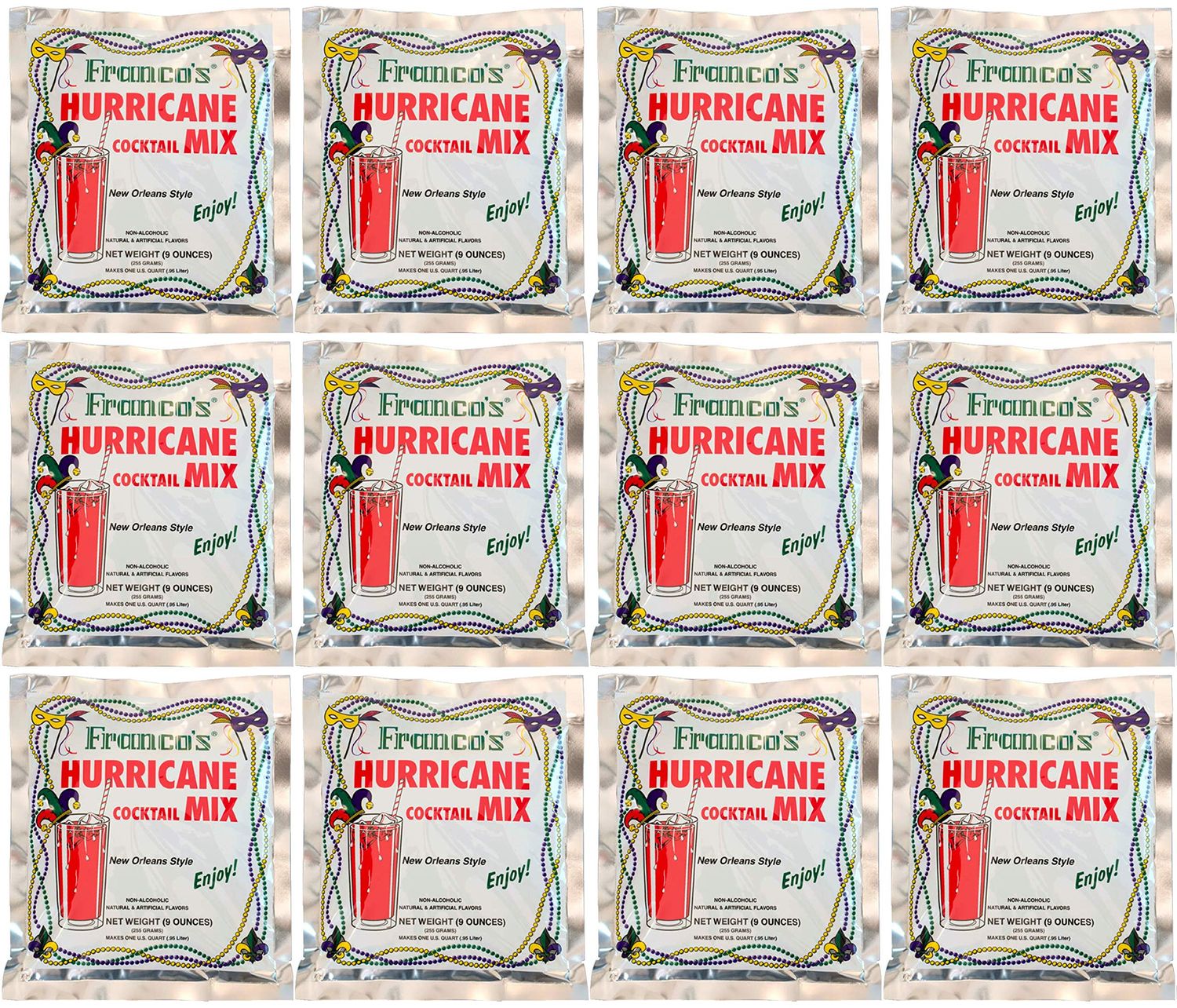 Franco&#39;s Hurricane Cocktail Mix, 9 Ounce (Pack of 12)