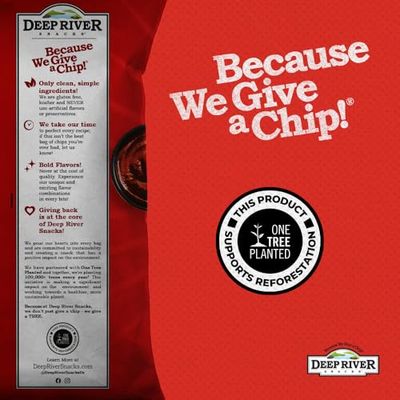 Deep River Snacks Mesquite BBQ Kettle Cooked Potato Chips, 5-Ounce (Pack of 12)