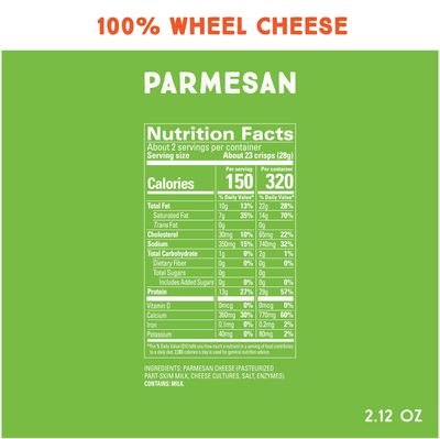 Whisps Cheese Crisps Parmesan Cheese | Protein Chips | Healthy Snacks | Protein Snacks, Gluten Free, High Protein, Low Carb Keto Food (2.12 Oz, 6 Pack)