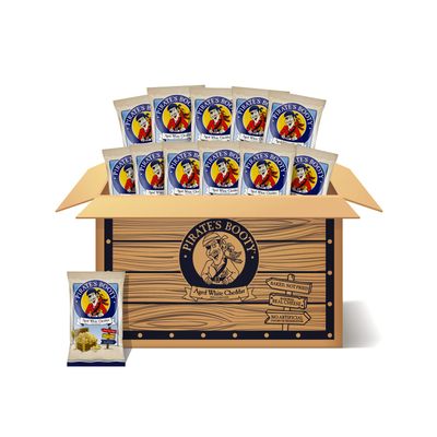 Pirate&#39;s Booty Aged White Cheddar Cheese Puffs, Gluten Free, Healthy Kids Snacks, 1oz Individual Size Snack Bags (12 Count)