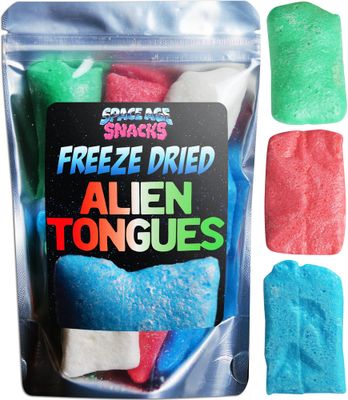 Premium Freeze Dried Alien Tongues Candy - Crunchy Freeze Dried Airheads Candy Shipped in Box for Extra Protection - Freeze Dry Candy for All Ages (4 Ounce)