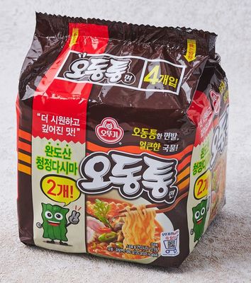 OTTOGI ODONGTONG MYON, KOREAN STYLE INSTANT NOODLE! SPICY SEAFOOD UDON FLAVOR (120g) - 4 Pack