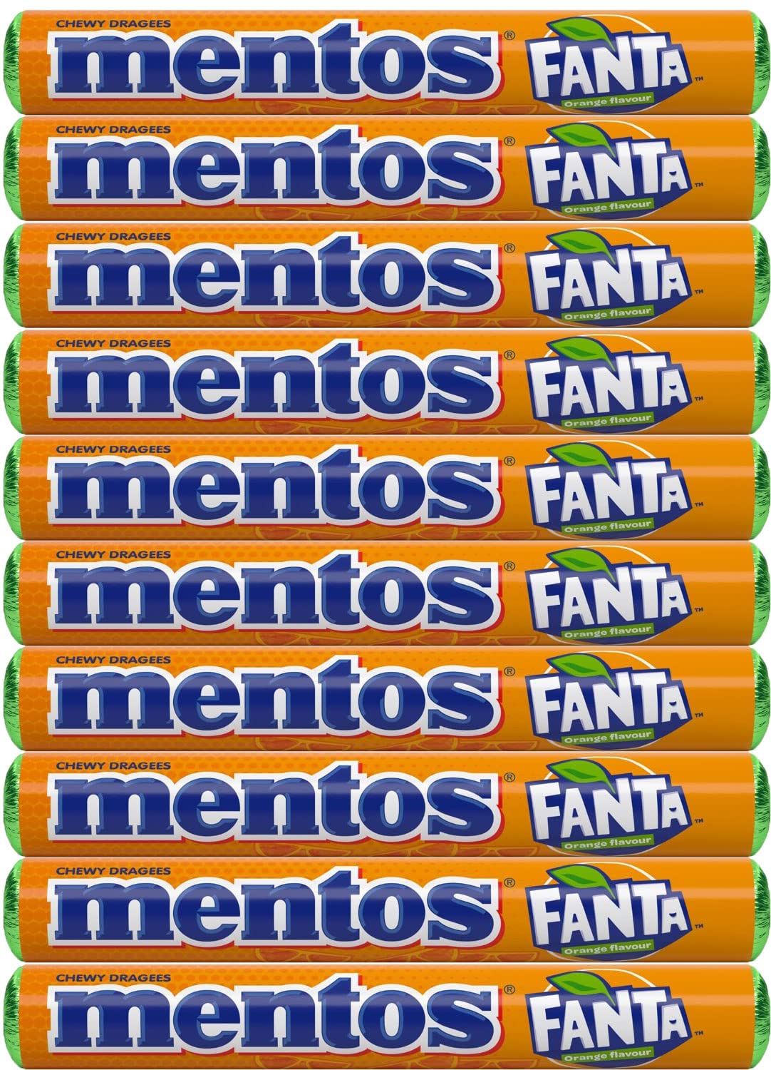 Mentos Fanta Orange Flavored Candy 10 x 37.5g