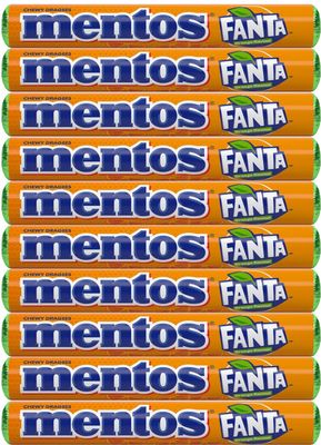 Mentos Fanta Orange Flavored Candy 10 x 37.5g
