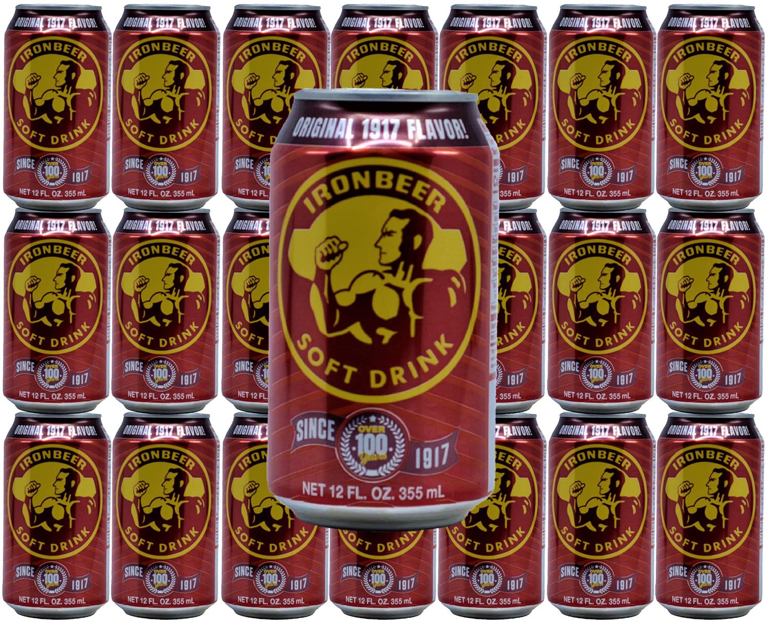 (22 Pack Bundle) of Ironbeer, one of Cuba&#39;s Favorite Soda Beverages | A Soft Drink Package Bundle That&#39;s Great With Any Care Package | If You like Dr.Pepper or Cream Soda, U Will Love This One | 12