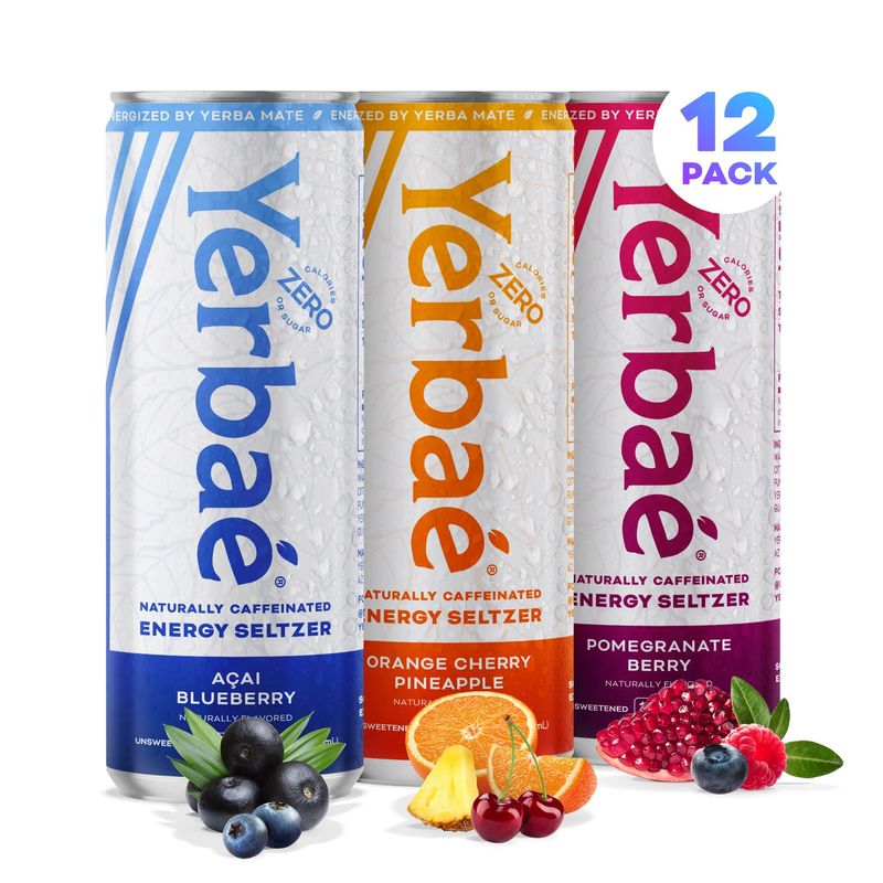 Yerbae Energy Seltzer - Variety Performance Pack - 12oz cans (12 Pack)