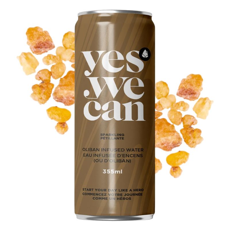 Yes We Can Frankincense Flavored Sparkling Water: Zero Sugar, Zero Calories, 12-Pack