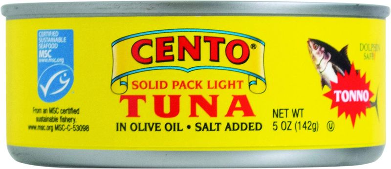 Cento Solid Packed Tuna in Olive Oil, 5 Ounce (Pack of 12)
