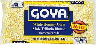 Goya Foods White Hominy Corn, Dry, 16 Ounce (Pack of 24)