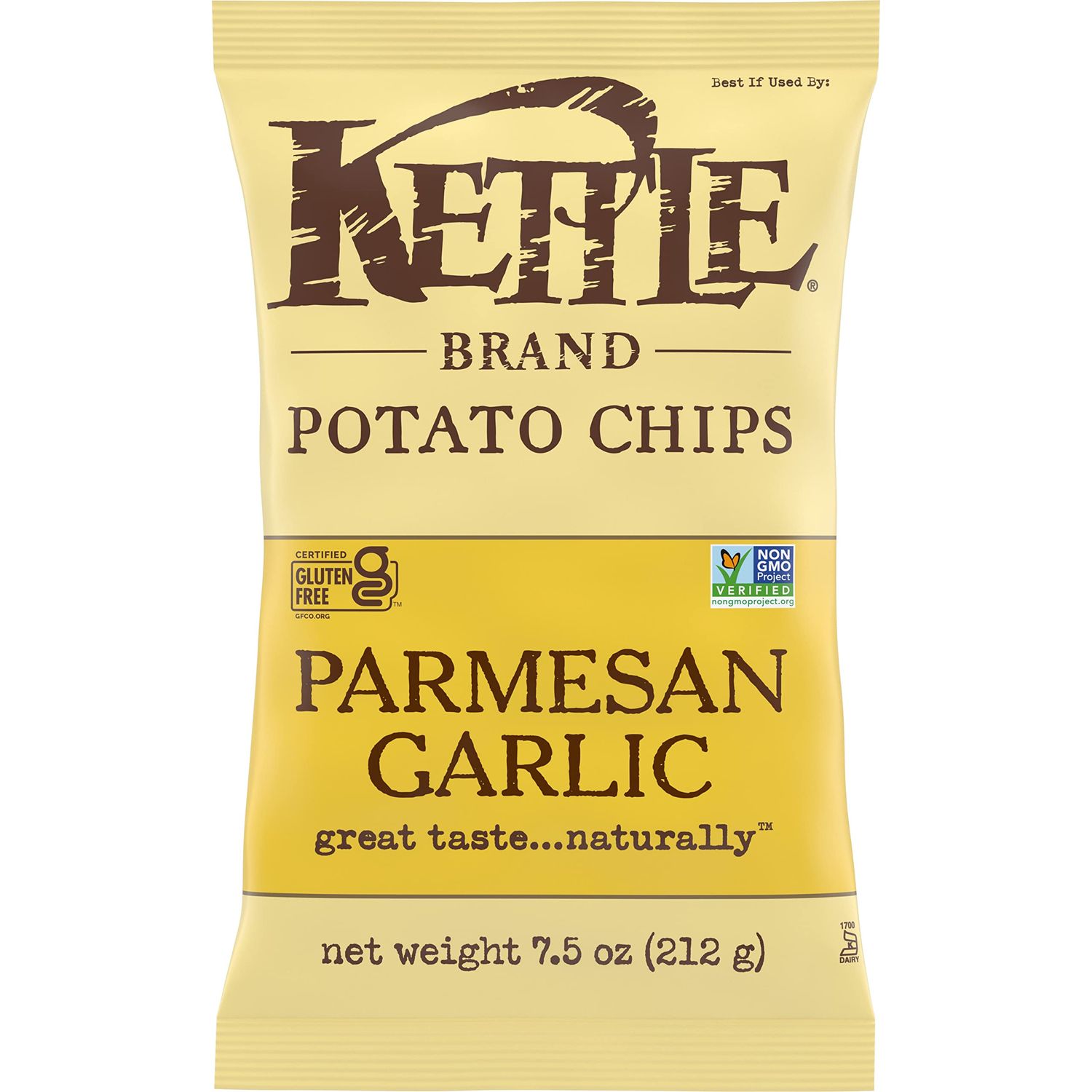 Kettle Brand Potato Chips Parmesan Garlic Kettle Chips, 7.5 Oz