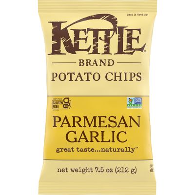 Kettle Brand Potato Chips Parmesan Garlic Kettle Chips, 7.5 Oz