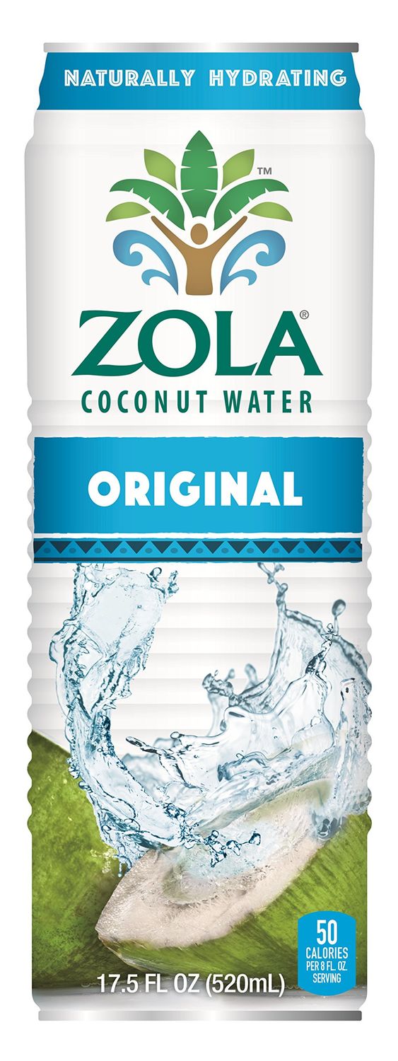 Zola 100% Pure Coconut Water, 17.5 Fl Oz (Pack of 12)