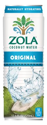 Zola 100% Pure Coconut Water, 17.5 Fl Oz (Pack of 12)