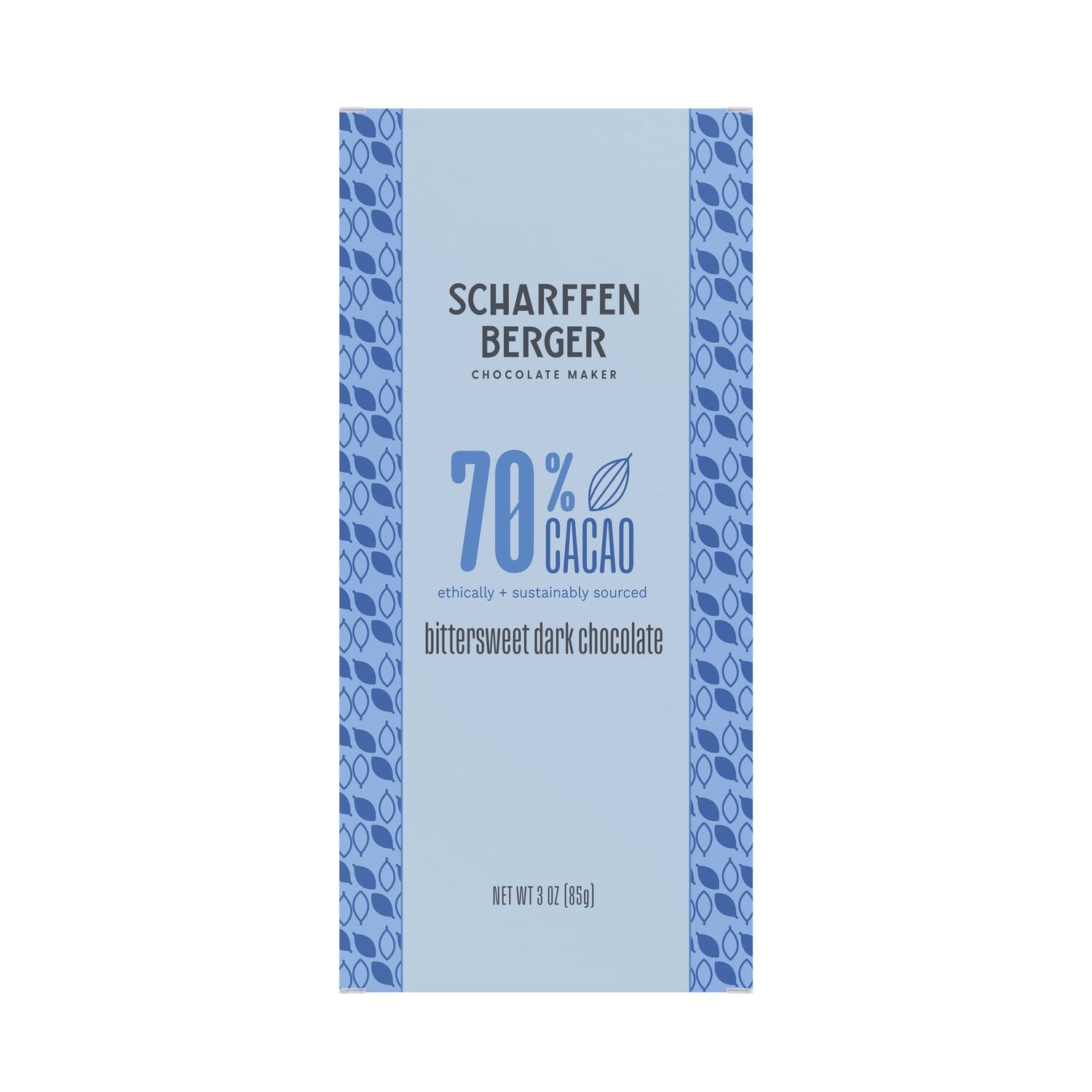 SCHARFEEN BERGER Artisan Chocolate Bars, Bittersweet, 3 Ounce (Pack of 6)