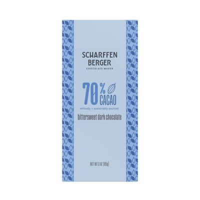 SCHARFEEN BERGER Artisan Chocolate Bars, Bittersweet, 3 Ounce (Pack of 6)