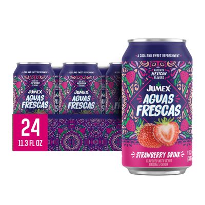 Jumex Aguas Frescas Strawberry Flavored 11.3 Fl oz (24-Pack)