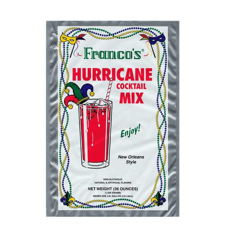 Franco&#39;s New Orleans Style Hurricane Cocktail Mix, 36 Ounces (Makes 1 Gallon)