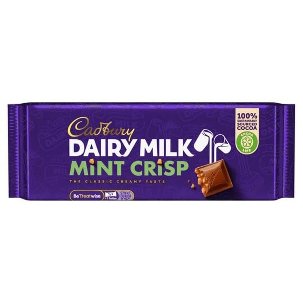 Cadbury Dairy Milk Mint Crisp 54g Chocolate Bar from Ireland