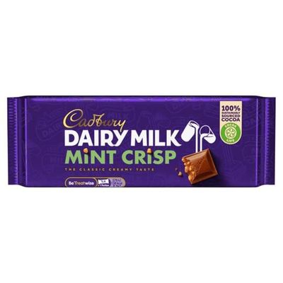 Cadbury Dairy Milk Mint Crisp 54g Chocolate Bar from Ireland