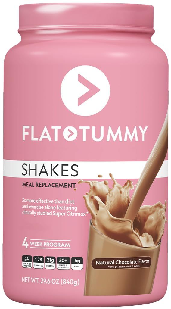 Flat Tummy Tea Meal Replacement Shake  Chocolate 20 Servings EBT Eligible  Plant Based Protein Powder for Women  Vitamins  Minerals  Dairy Free Gluten Free KetoFriendly Shakes  176 Pound Pack of 1