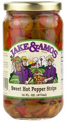 Jake &amp; Amos Sweet &amp; Hot Pepper Strips, (2 - 16 Oz. Jars)
