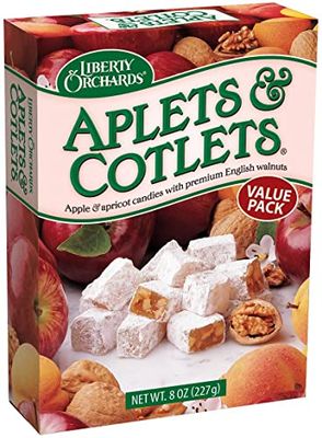 Liberty Orchards, Aplets &amp; Cotlets Value Pack - Vegan, Fruit &amp; Nut Chewy Candy - 8 Oz