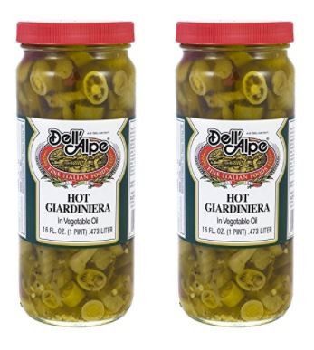 DellAlpe Hot Giardiniera 16 oz (Pack of 2)