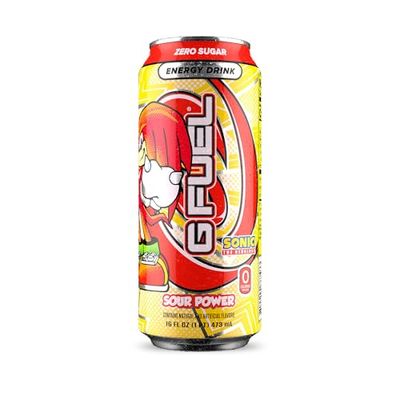 G Fuel Sonic Energy Drink, Sugar Free, Healthy Drinks, Zero Calorie, 140 mg Caffeine per Carbonated Can, Sour Raspberry Candy Flavor, Focus Amino, Vitamin + Antioxidants Blend - 12 Pack