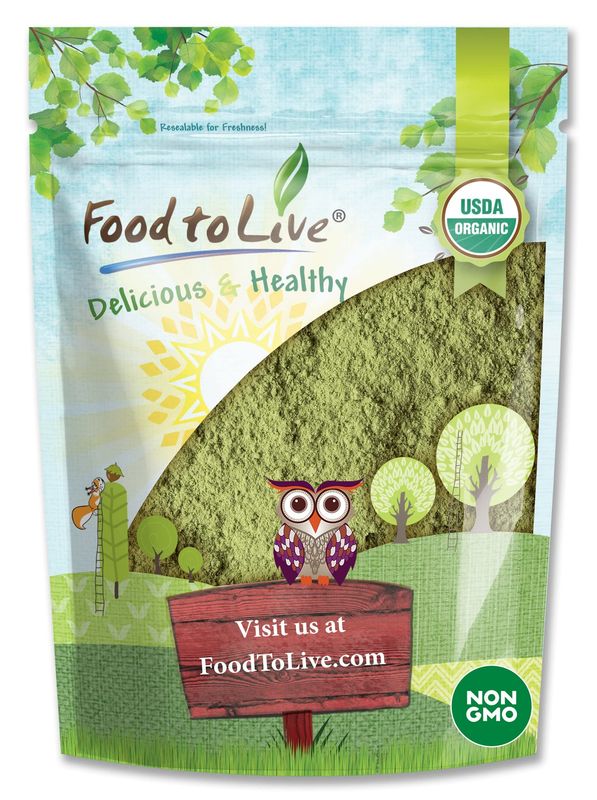 Food to Live Organic Broccoli Powder, 1 Pound - Non-GMO, Raw, Kosher, 100% Pure, Ground from Whole Vegetables, Vegan Superfood, Bulk, Rich in Fiber, for Juices, Drinks, and Smoothies, Sirtfood
