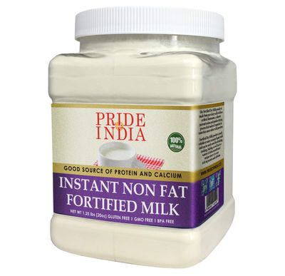 Pride Of India - Instant Fortified Nonfat Dry Milk Powder - Enriched w/ Vitamin D, Protein &amp; Calcium 1.25 lbs 20 oz
