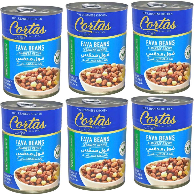 Cortas - Fava Beans (Lebanese Recipe) 14oz (6 PACK)