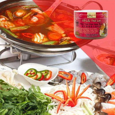 Quoc Viet Foods Thai Tom Yum Flavored Soup Base 10oz Cot Lau Thai Lan Brand
