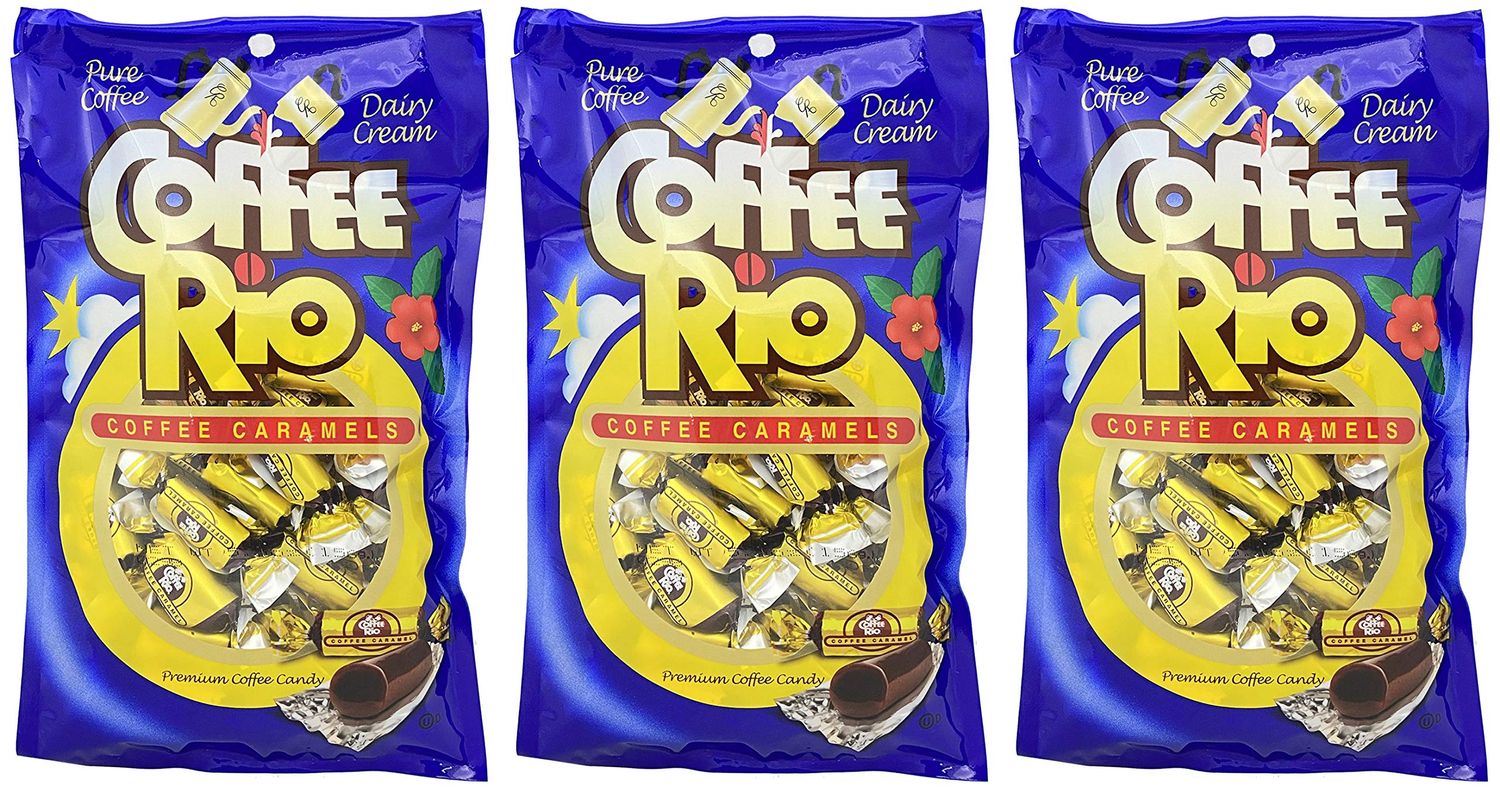 Coffee Rio Coffee Candy Pack of 3 Coffee Caramels 5.5 Ounces Made with Real Coffee and Cream, Kosher Candy (Original Coffee)